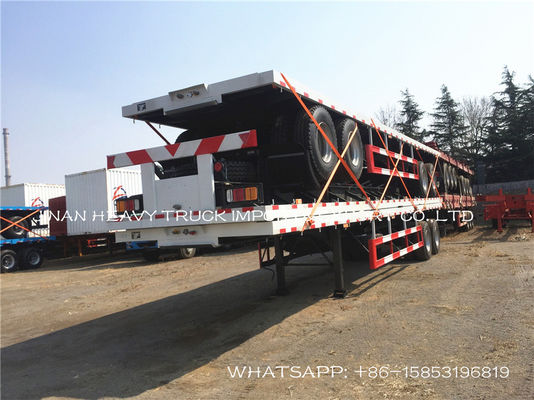 ημι ρυμουλκό 20 40 48 60Ft επίπεδης βάσης φορτηγών ρυμουλκών με δυνατότητα επέκτασης πλαισίων εμπορευματοκιβωτίων 60 τόνος