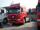10 επικεφαλής φορτηγά 6x4 τρακτέρ ροδών HOWO με το υψηλά αμάξι στεγών HW79 και GVW 25 τόνοι