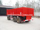 Κόκκινα βαρέων καθηκόντων ημι ρυμουλκά/25 τόνοι φορτηγών 3 ρυμουλκό αξόνων με το ελαστικό αυτοκινήτου τριγώνων 12.00R20