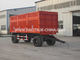 Κόκκινα βαρέων καθηκόντων ημι ρυμουλκά/25 τόνοι φορτηγών 3 ρυμουλκό αξόνων με το ελαστικό αυτοκινήτου τριγώνων 12.00R20