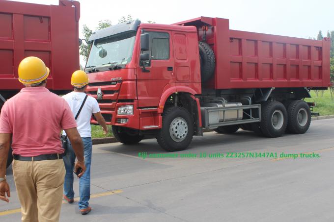 Ασφαλής Tipper Sinotruk Howo χαμηλή κατανάλωση πετρελαίου φορτηγών βαριών φορτίων