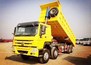 το βαρέων καθηκόντων φορτηγό απορρίψεων 8×4 371HP 32 τόνοι φορτώνει το άσπρο κόκκινο κίτρινο χρώμα κιβωτίων απορρίψεων 30CBM
