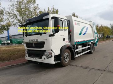 αριστερό Drive Euro2 φορτηγών 290hp 336hp συλλογής απορριμάτων 4x2 12m3 Sinotruk Howo7