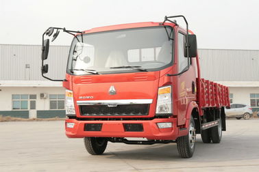 Κόκκινο ελαφρύ φορτηγό HOWO, ελαφριά εμπορικά φορτηγά 4x2 καθήκοντος ικανότητα 5 τόνου