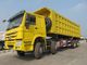 Κίτρινη 12 ροδών 8x4 απορρίψεων χωρητικότητα φορτίων φορτηγών βαρέων καθηκόντων 30-40M3 60-70T