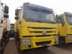 Κίτρινο φορτηγό απορρίψεων 371hp 20M3 RHD Sinotruk Howo 6x4 για 40-50 τόνους φορτίων