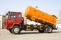 Κίτρινοι μπροστινοί άξονες φορτηγών HF7 αναρρόφησης υπονόμων diesel SINOTRUCK 6M3 χρώματος