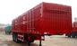 Κόκκινο 3 βαρέων καθηκόντων ημι ρυμουλκά Steel Box Van Trailer αξόνων 40 βαρέων καθηκόντων ημι ρυμουλκά ωφέλιμων φορτίων τόνου ανώτατα