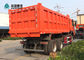 Πορτοκαλί φορτηγό απορρίψεων 6x4 371hp 20M3 βαρέων καθηκόντων με 10 ελαστικά αυτοκινήτου