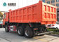 Πορτοκαλί φορτηγό απορρίψεων 6x4 371hp 20M3 βαρέων καθηκόντων με 10 ελαστικά αυτοκινήτου