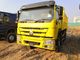Κίτρινο χρώμα 10 Tipper φορτηγών απορρίψεων ροδών μεγάλο SINOTRUK HOWO 371HP 6X4 φορτηγό