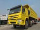Βαρέων καθηκόντων φορτηγό απορρίψεων HOWO 8x4, Tipper LHD Sinotruk κίτρινο χρώμα φορτηγών