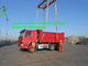 336hp κόκκινη βαρέων καθηκόντων μέση ανύψωση Sinotruk 18m3 φορτηγών απορρίψεων για το φορτίο 40t
