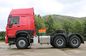 Κόκκινος ημι πρωταρχικός Sinotruk Howo 6x4 - φορτηγό 10 μετακινούμενων φορτηγό τρακτέρ πολυασχόλων