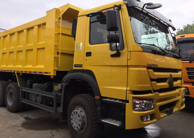 Βαρύ φορτηγό απορρίψεων ορυχείου HOWO, κίτρινο φορτηγό απορρίψεων 30 - 40 τόνοι 10-25CBM