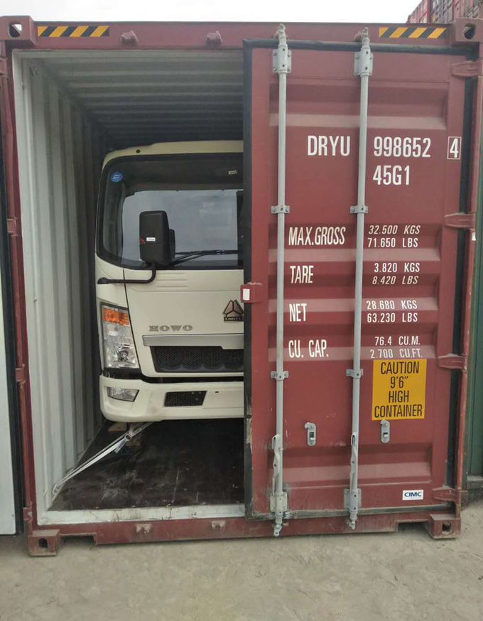 Φορτηγά ελαφριού καθήκοντος HOWO 3-5 τόνοι, φορτηγά ZZ1047D3414C145 εργοτάξιων οικοδομής